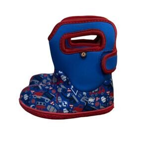 Baby Bogs Waterproof Rain Boots Construction vehicles Size 8